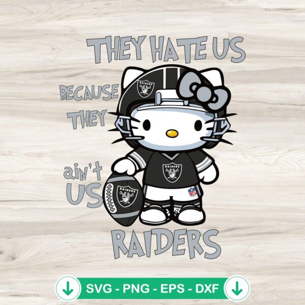 Hello Kitty Raiders NFL svg file cutting file for Cricut