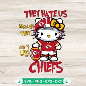 Hello Kitty Chiefs Football Helmet SVG cut file for Cricut