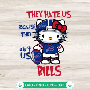 Hello Kitty Buffalo Bills SVG file, cricut svg cutting file