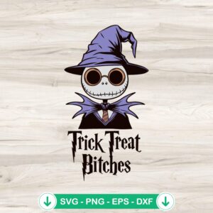 Trick Treat Bitches Jack Skellington Harry Potter SVG file