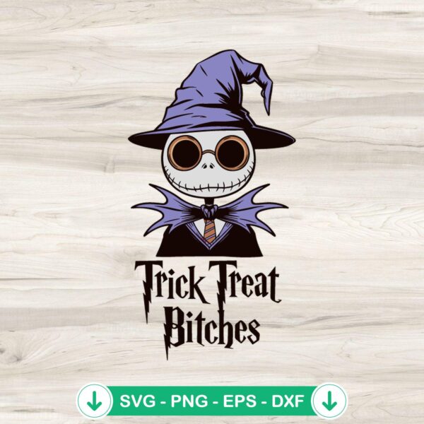 Trick Treat Bitches Jack Skellington Harry Potter SVG file