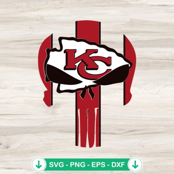 Kc Chiefs Skull SVG file, cricut svg cutting file for football