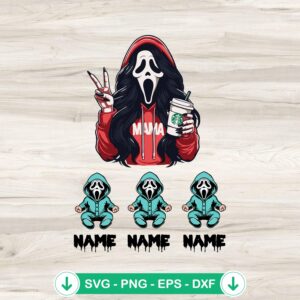 Ghostface Horror Mama SVG file for Cricut cutting machine