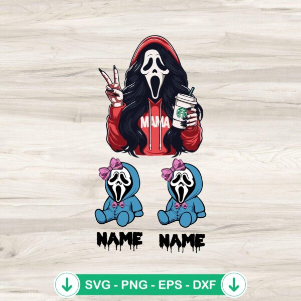 Ghostface Horror Mama SVG file for Cricut and cutting machine