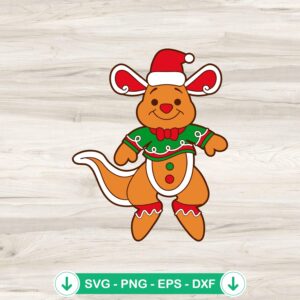 Winnie The Pooh Gingerbread Man SVG file for cutting machine