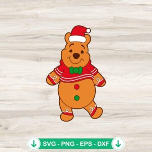Winnie The Pooh Gingerbread SVG file for Cricut cutting machine