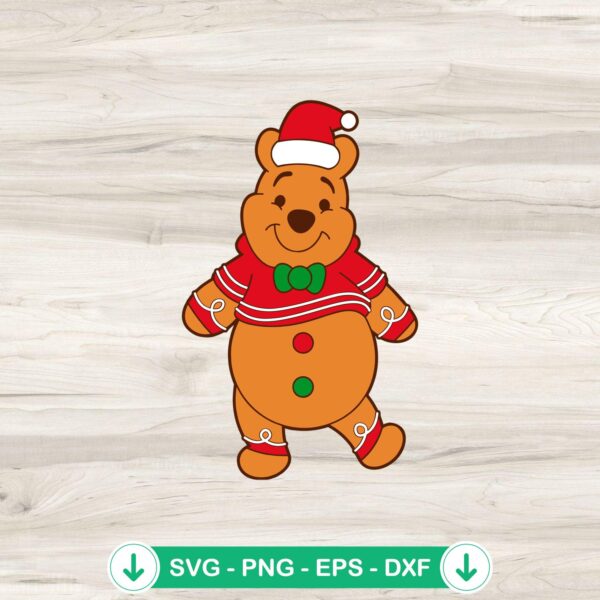 Winnie The Pooh Gingerbread SVG file for Cricut cutting machine