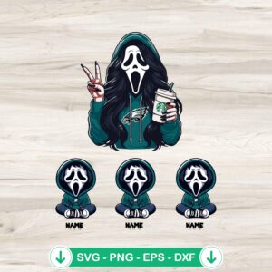 Philadelphia Eagles horror mama svg file for cutting machine
