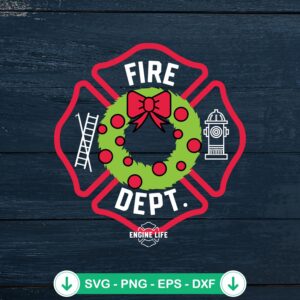 Firefighter Christmas Maltese SVG file, cutting file for crafts