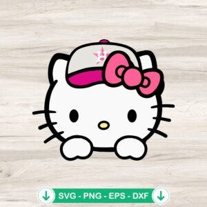 Hello Kitty Houston Astros baseball svg file for cutting machines