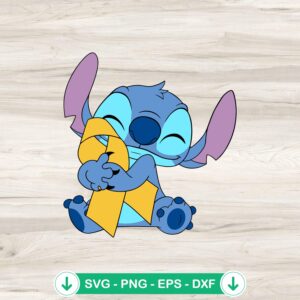 Nice Stitch Holding Gold Ribbon SVG file for cutting machines.