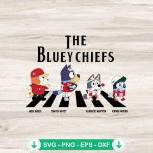 Bluey KC Chiefs svg file for cricut cutting machine
