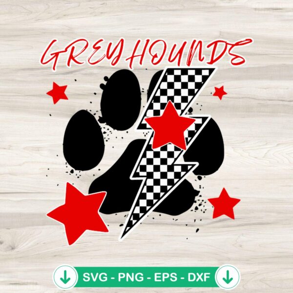 Greyhound Football SVG file for Cricut cutting machine