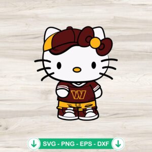 Washington Football Hello Kitty SVG file for cutting machines