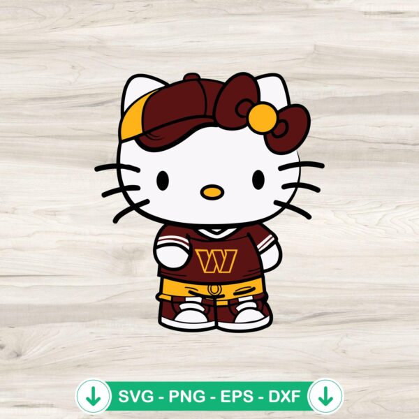 Washington Football Hello Kitty SVG file for cutting machines