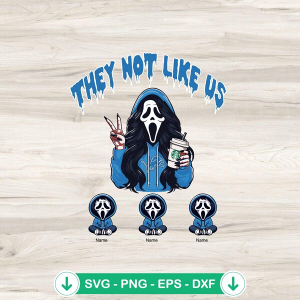 Detroit Lions Football SVG and Ghostface Mama cutting file