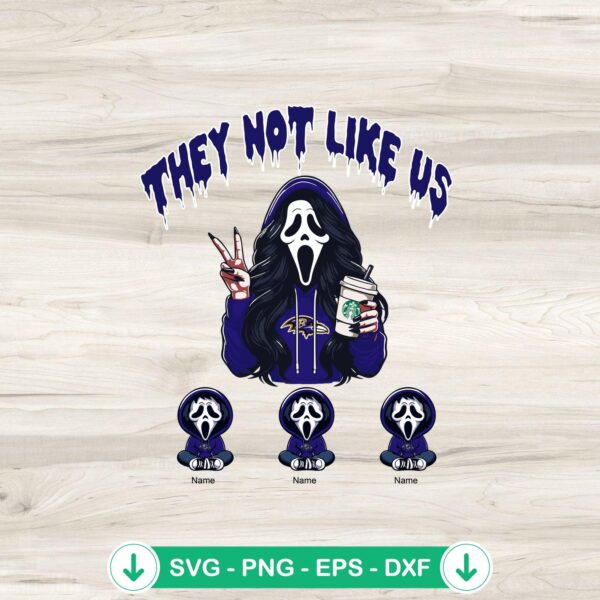 Baltimore Ravens Ghostface Mama SVG file for cutting machines
