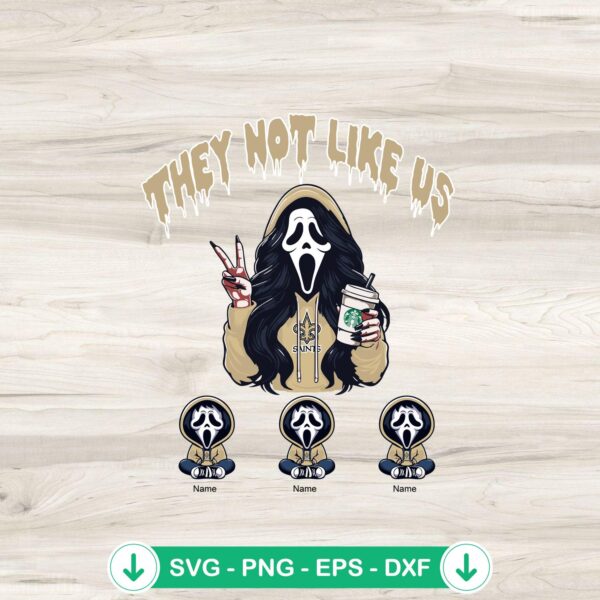 New Orleans Saints Ghostface NFL Mama SVG cutting file