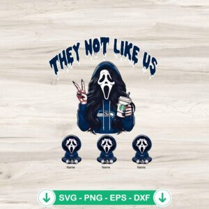 Seattle Seahawks Ghostface Mama SVG file for Cricut