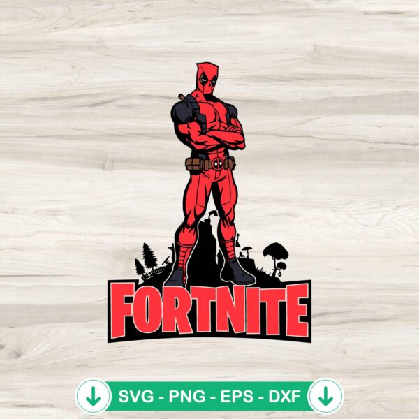 Deadpool Fortnite SVG file for cutting machines, cricut svg
