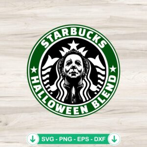 Michael Myers Starbucks Halloween Blend SVG file for Cricut