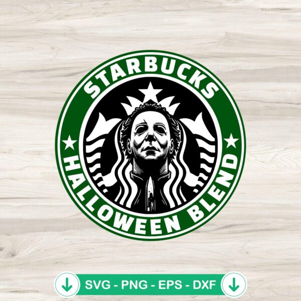 Michael Myers Starbucks Halloween Blend SVG file for Cricut