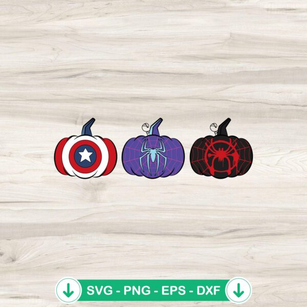 Superhero Marvel Pumpkin SVG cut file for Cricut and DIY