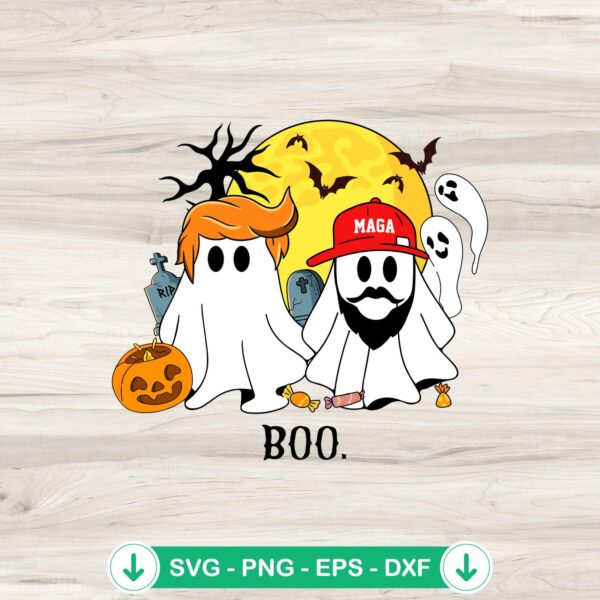 Trump Halloween Ghost Maga spooky svg file for cutting machines