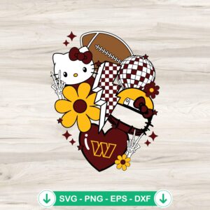 Washington Commanders Kitty SVG file for Cricut cutting