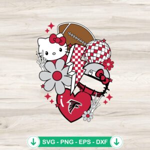 Atlanta Falcons Kitty NFL svg file for cutting machines
