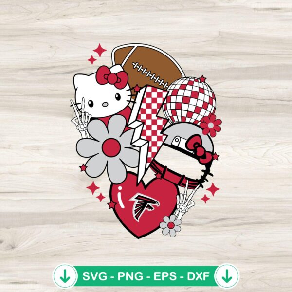 Atlanta Falcons Kitty NFL svg file for cutting machines