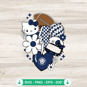 Hello Kitty football team svg file, cricut svg, cutting file