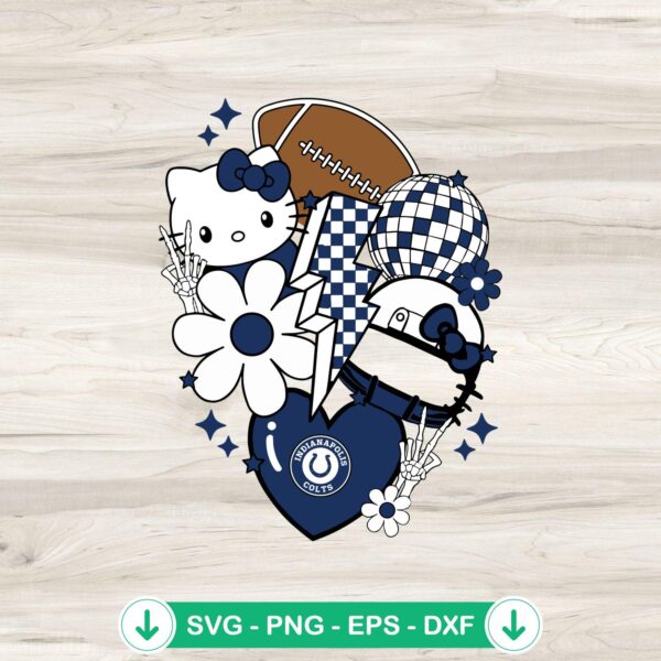 Hello Kitty football team svg file, cricut svg, cutting file