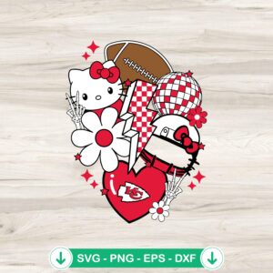 Kansas City Chiefs Kitty NFL SVG file for cricut cutting machine
