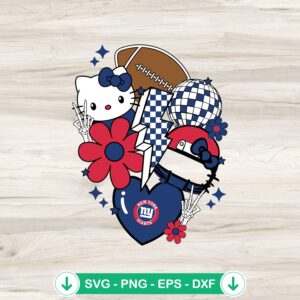 New York Giants Kitty Football SVG file for Cricut
