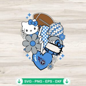 Tennessee Titans Kitty Football Team SVG file for Cricut
