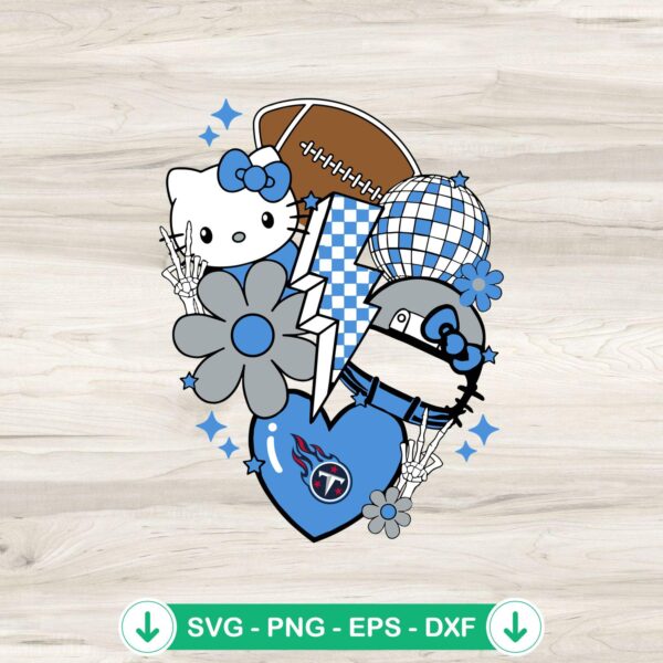 Tennessee Titans Kitty Football Team SVG file for Cricut