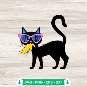 Cat With Trump Hairs SVG file for Cricut cutting machine
