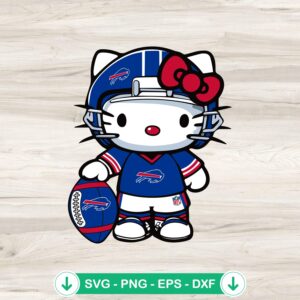 Buffalo Bills kitty football player svg file for cricut