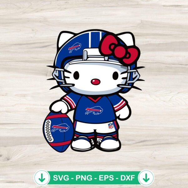 Buffalo Bills kitty football player svg file for cricut