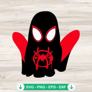 Spider man Cute Ghost Halloween SVG file for cutting