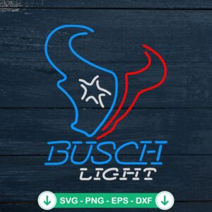 Houston Texans Busch Light neon logo svg file for cutting machine