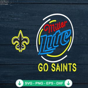 Miller Lite Beer Saints Neon Logo SVG file for cutting machines