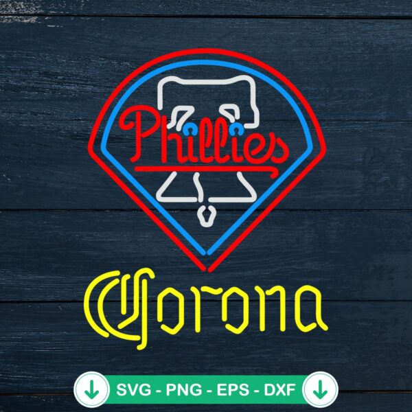 Philadelphia Phillies Corona Beer Neon SVG file for cutting machines