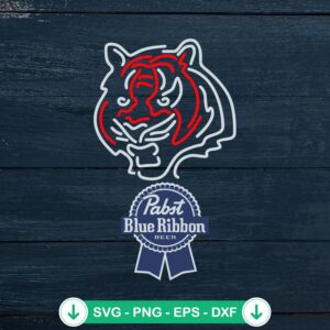 LSU Tigers Football Pabst Blue Ribbon neon svg file, cricut svg cutting file