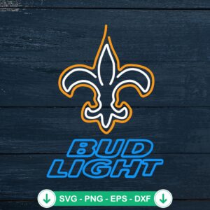 New Orleans Saints Bud Light Neon SVG file for cutting machines
