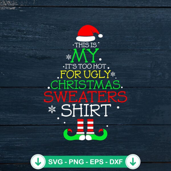 Funny Christmas SVG file for ugly sweater shirt design