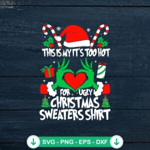 Funny Grinch Hand Christmas SVG file for cutting machines