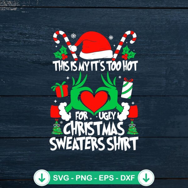 Funny Grinch Hand Christmas SVG file for cutting machines