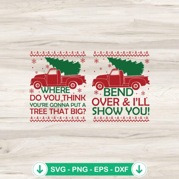 Funny Christmas Tree SVG file for Cricut cutting machine